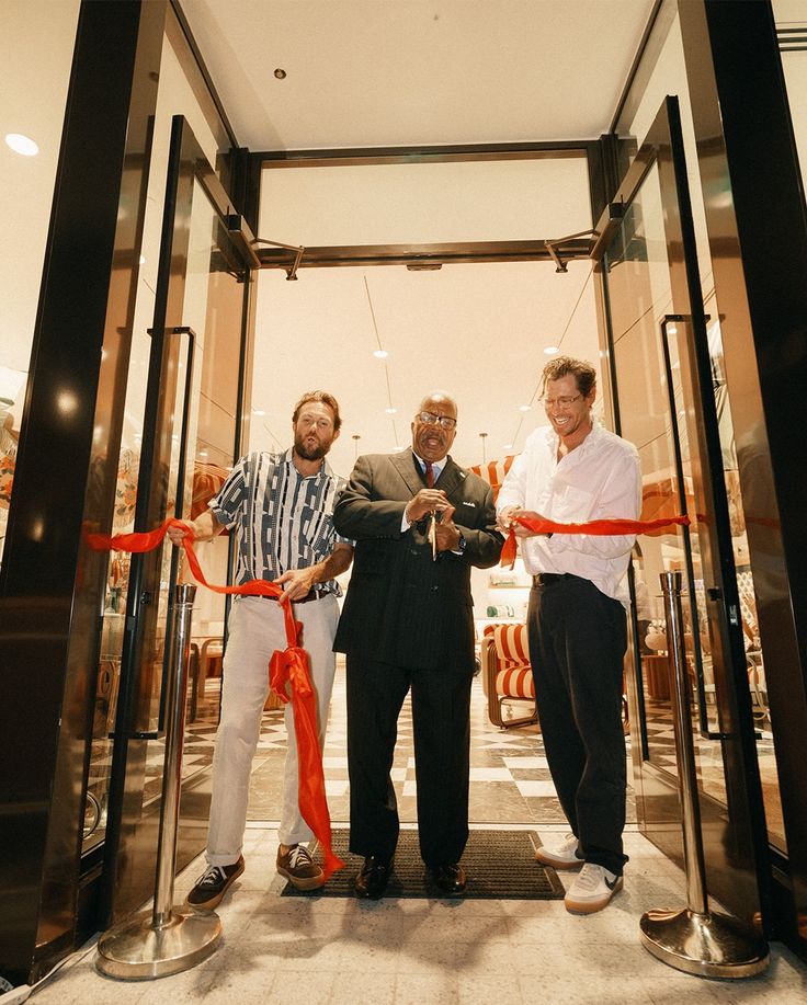 Business owners celebrating a ribbon-cutting ceremony